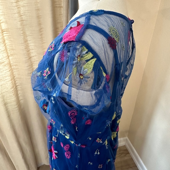Tracey Reese for Anthropologie Embroidered Topaz Dress Size 6 - Picture 8 of 13